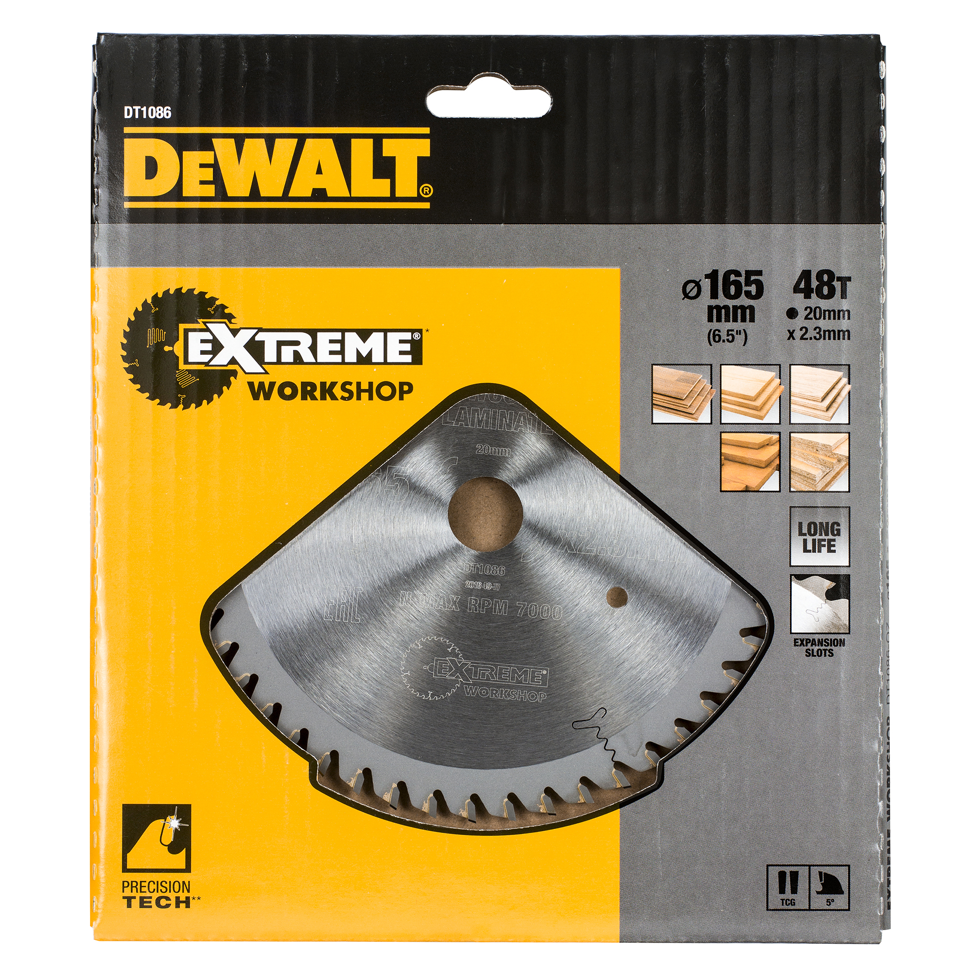 CIRKELSÅGSKLINGA DEWALT EXTREME WORKSHOP 165X20MM 48T