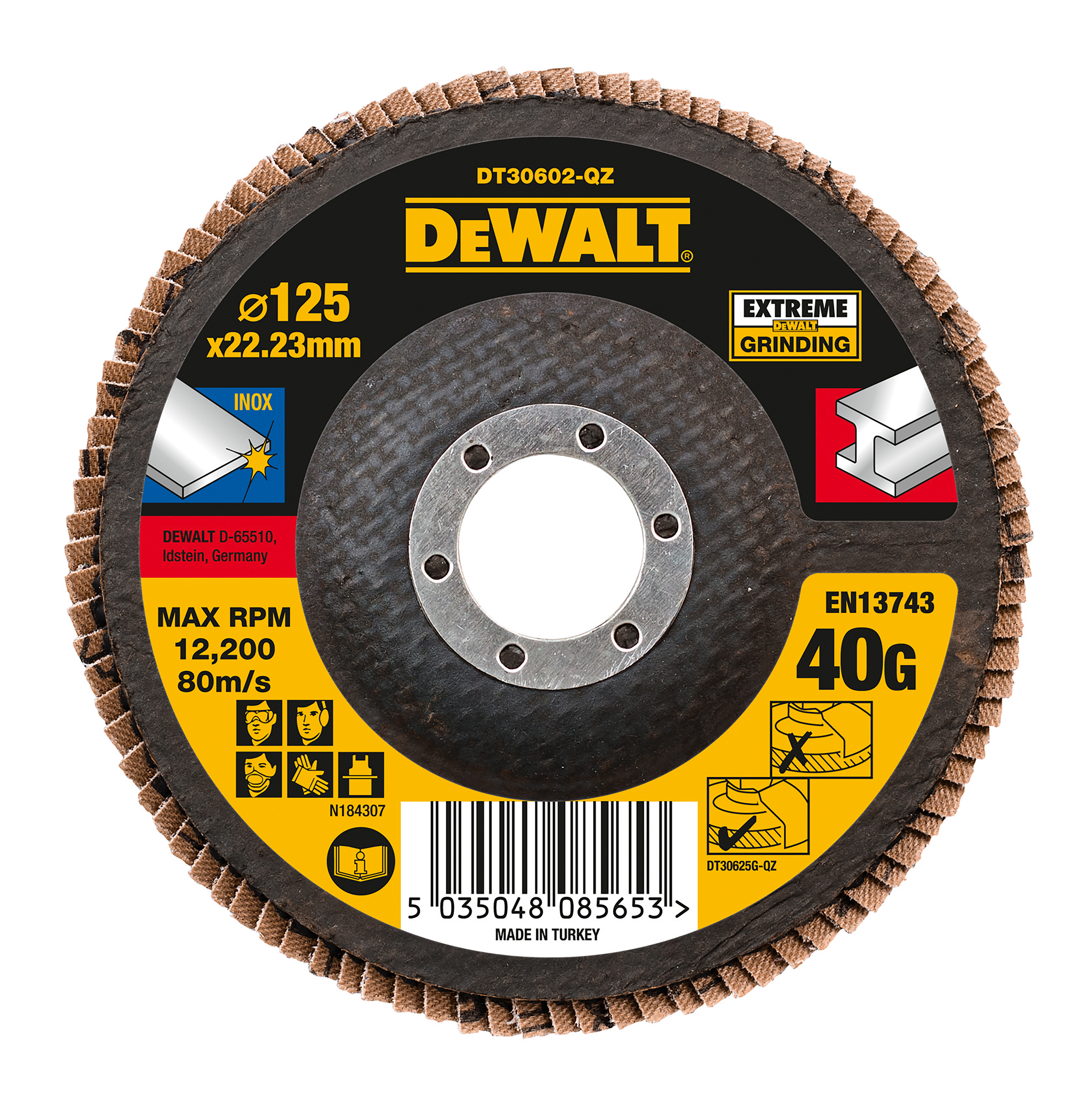 dewalt Lamellslipskiva dewalt 125x22.2mm 60g