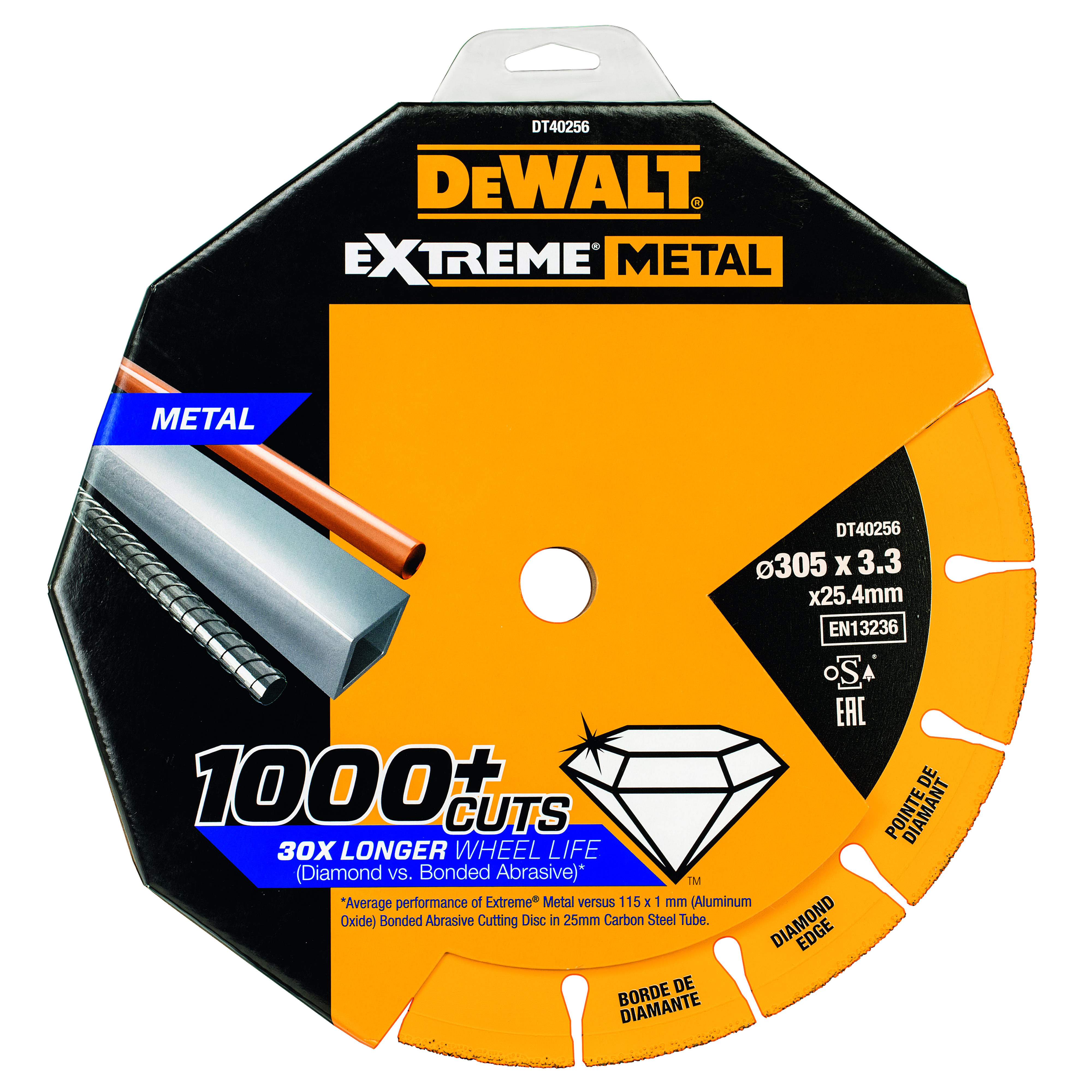 DIAMOND DISC DEWALT EXTREME METAL 300X25.4X3.3MM