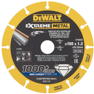 dewalt Diamond disc dewalt extreme metal 150x22.23x1.3mm