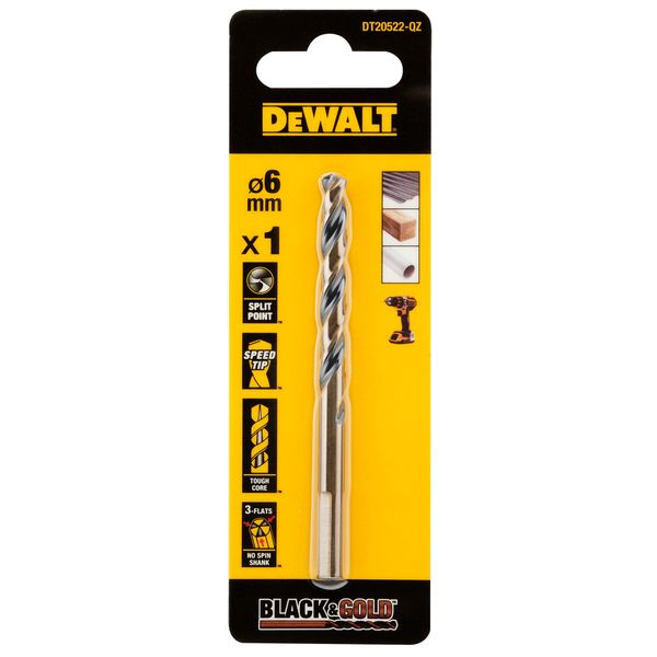 METALLIPORANTERÄ DEWALT BLACK GOLD DT20523 HSS 6,5MM