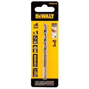 dewalt Metalliporanterä dewalt black gold dt20523 hss 6,5mm