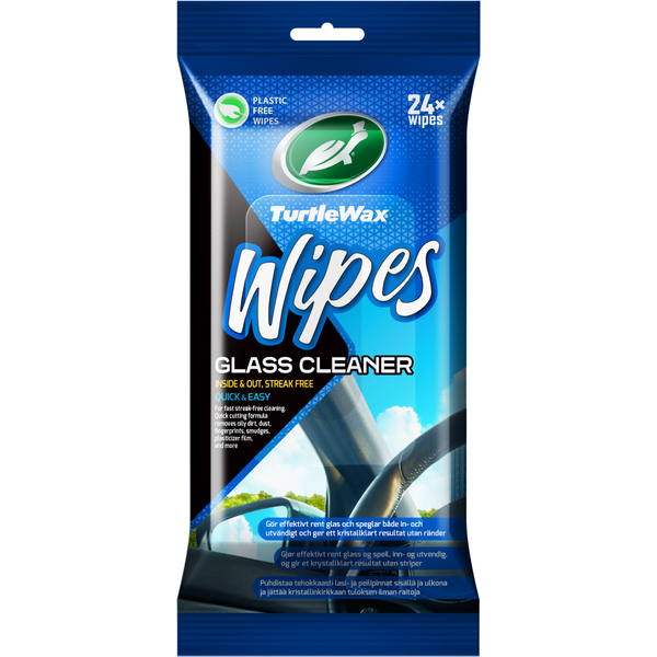 GLASS WIPES TURTLE WAX 24PCS