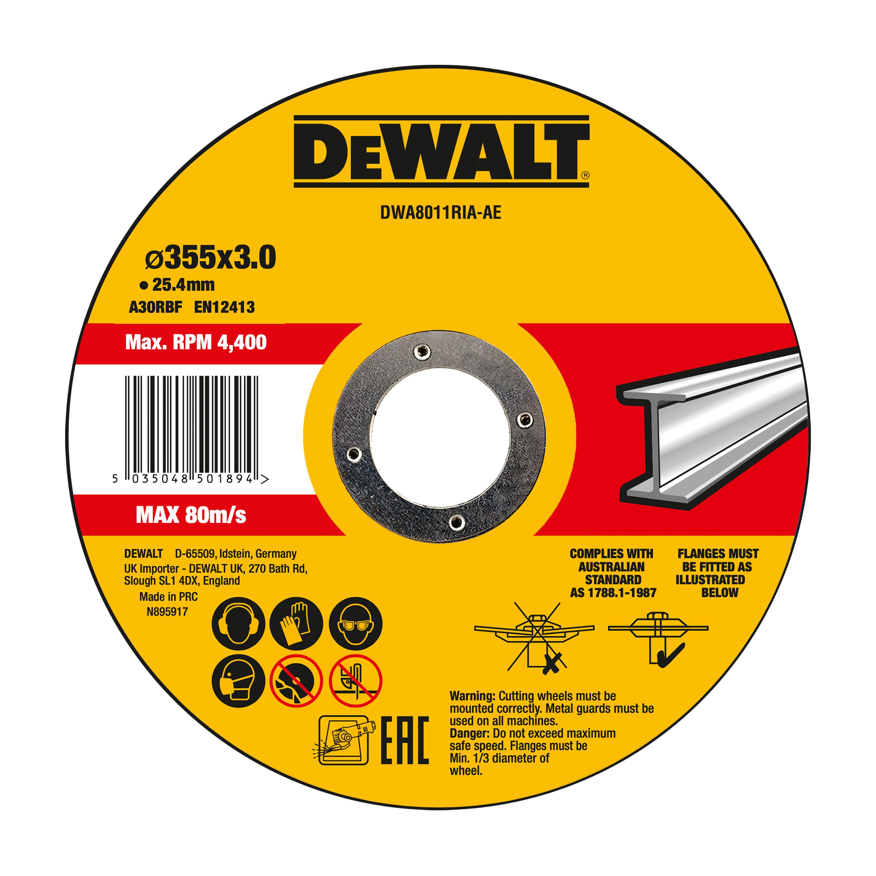 CUTTING DISC DEWALT 355X3MM