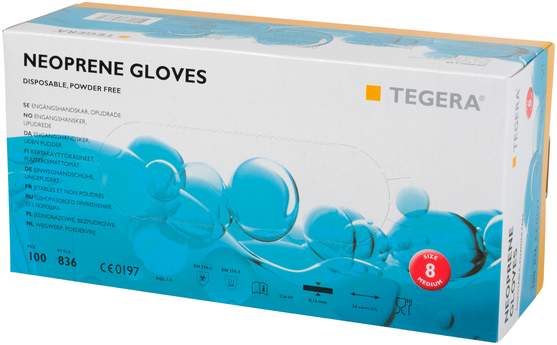 tegera Glove tegera 836 100pcs size 7