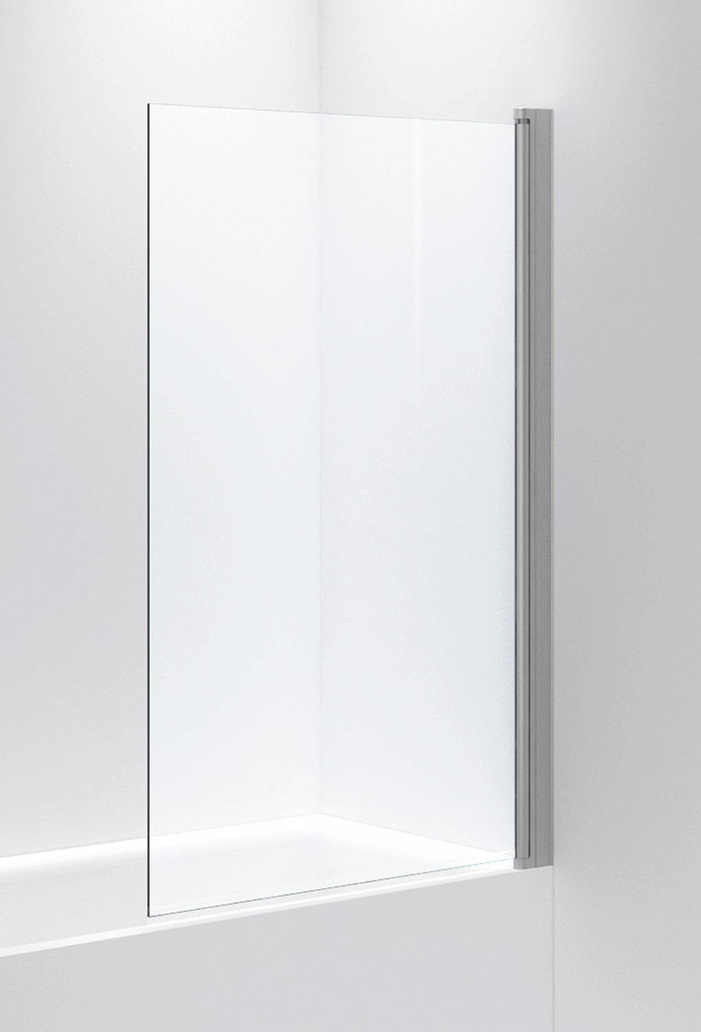 SHOWER WALL LINC 17 CLEAR, MATTE SILVER, 800X1400