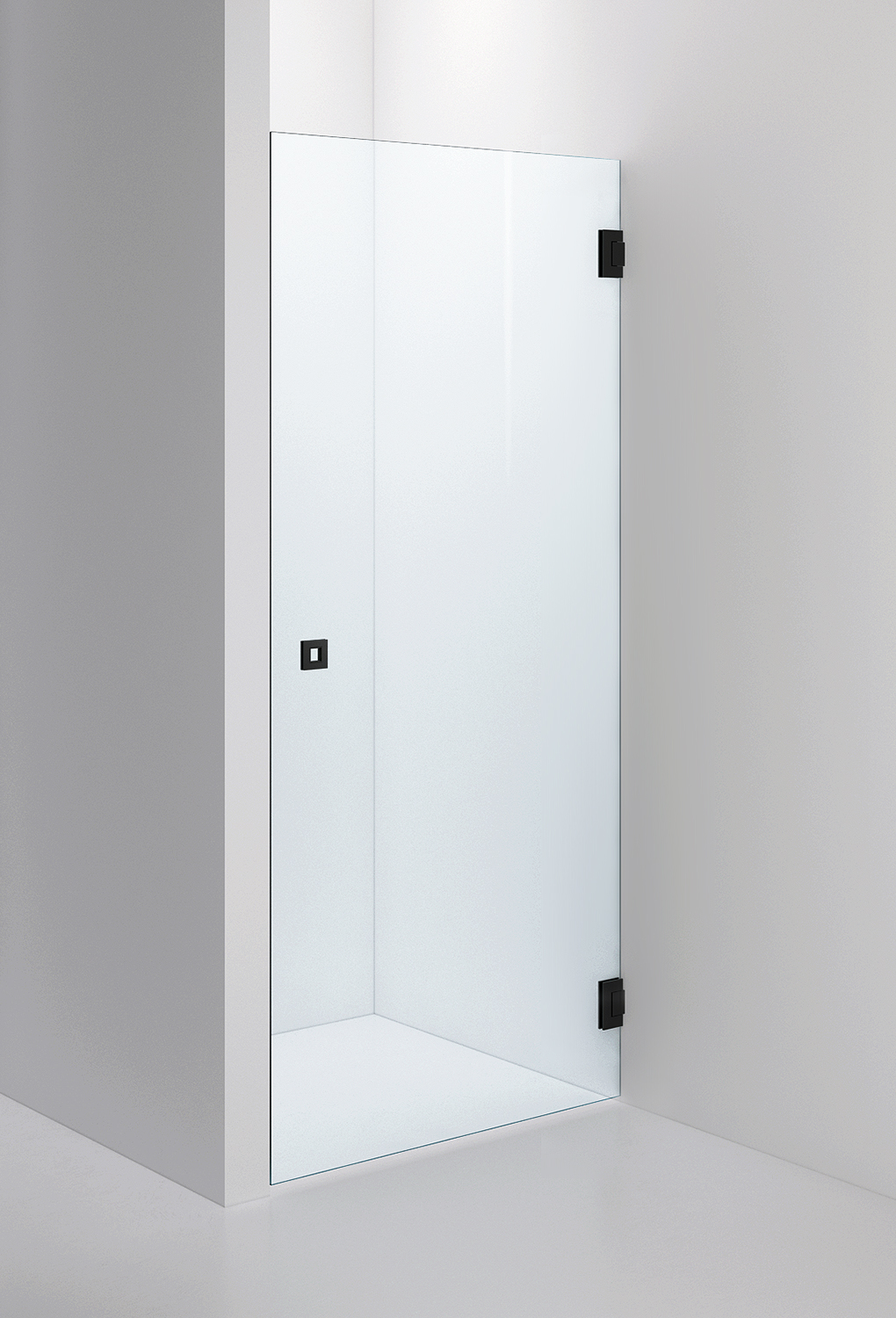 inr Shower wall arc 2 clear, black, 900x2000