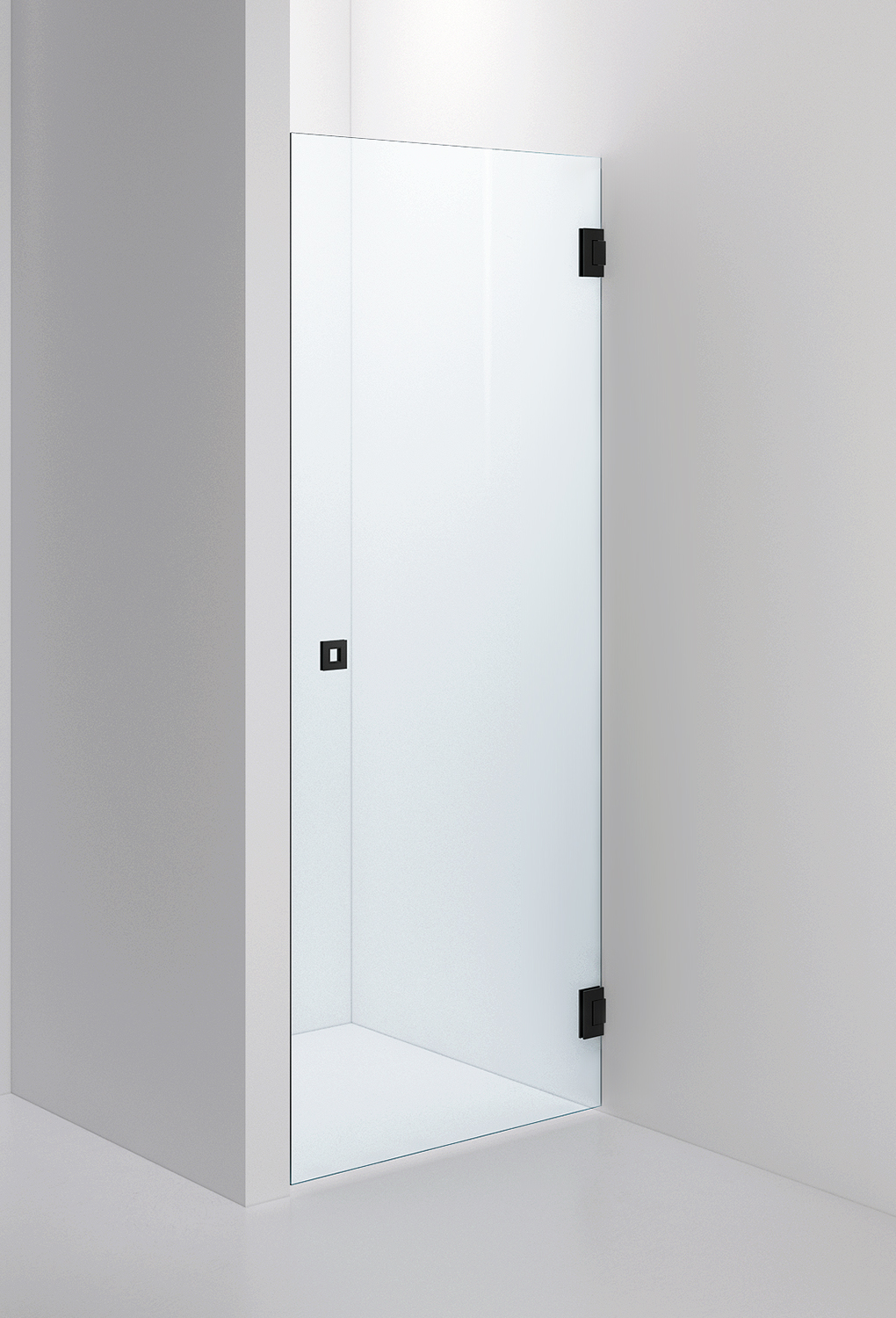 SHOWER WALL ARC 2 CLEAR, BLACK, 800X2000