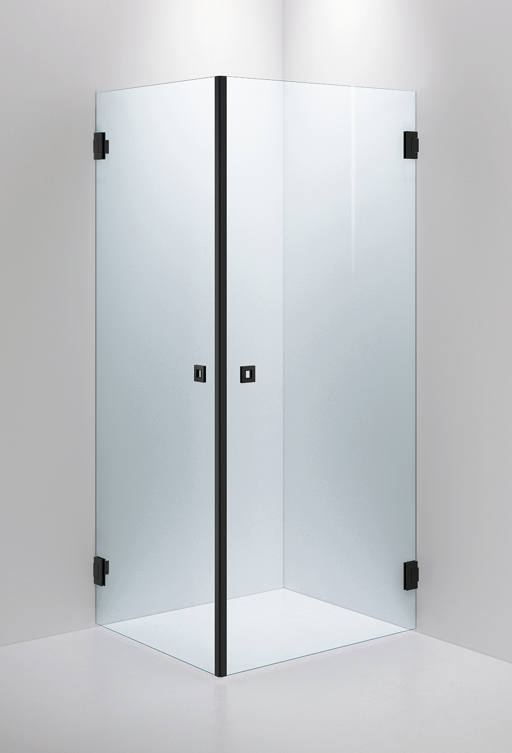 SHOWER WALL ARC 12 CLEAR, BLACK, 800X900
