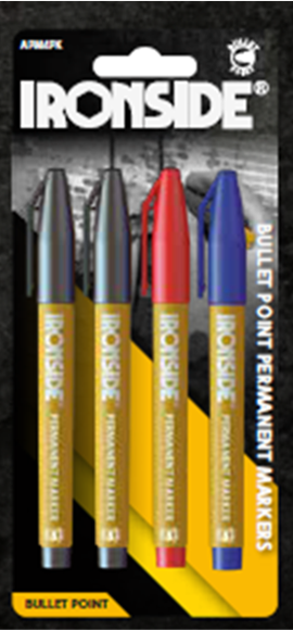 PERMANENT MARKER SET IRONSIDE 4PCS