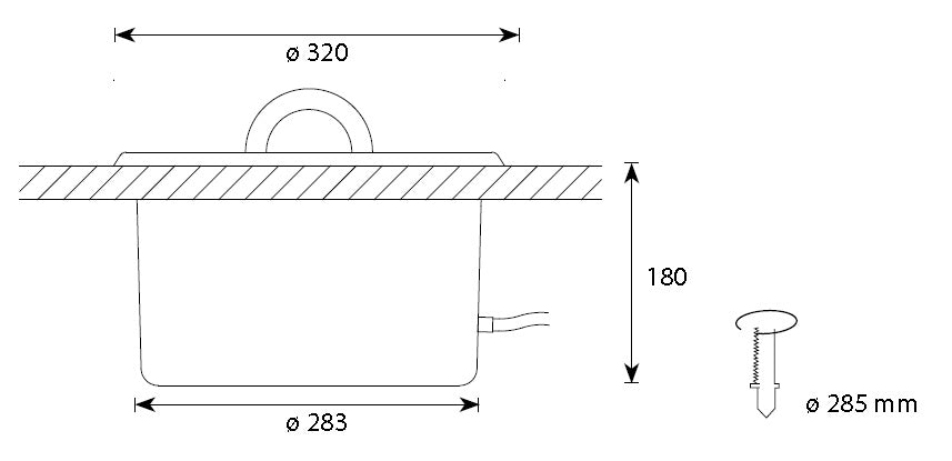 cariitti Sauna luminaire pail with handle ip67 led 1w