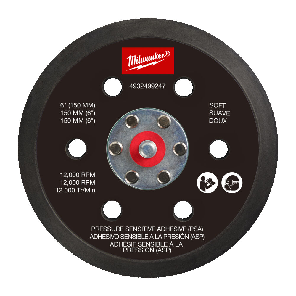 BACKING PAD MILWAUKEE HARD PSA M12 FROS150