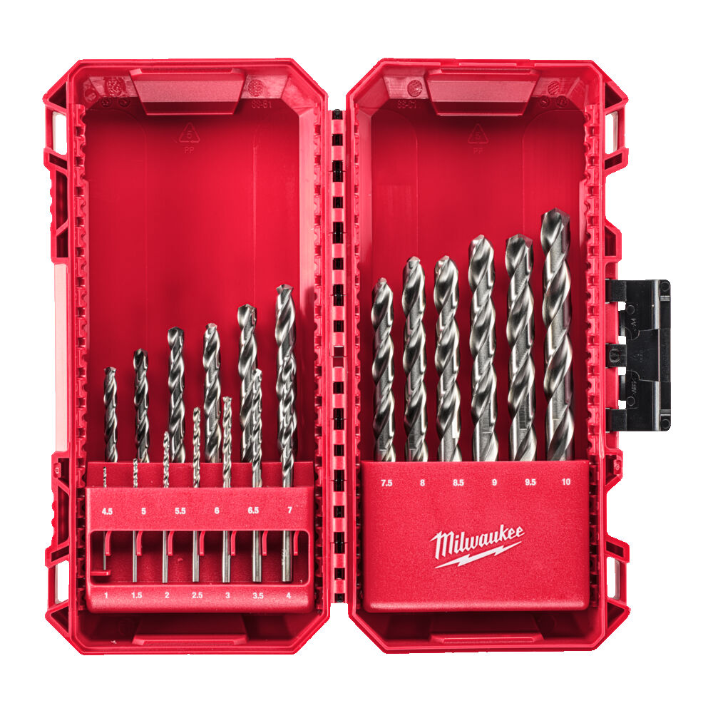 milwaukee Metal drill set milwaukee hssg tw po 19pc