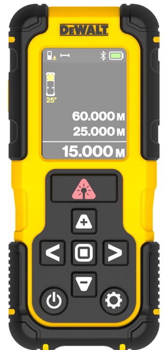 LASER DISTANCE MEASURE DEWALT 60M ALKALINE