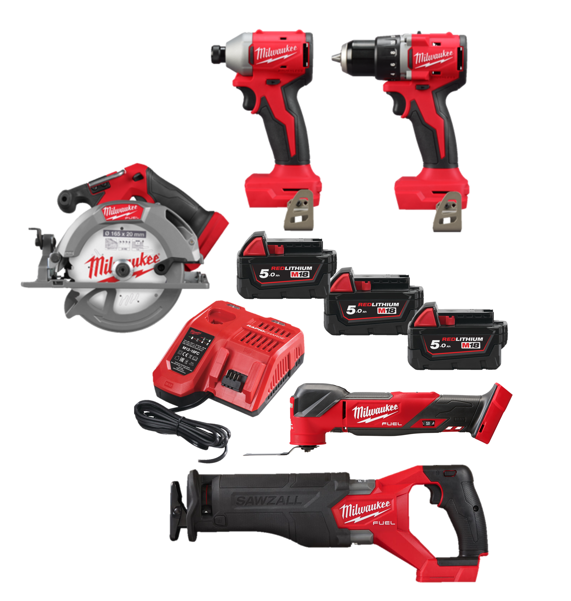 AKKUKONESARJA MILWAUKEE M18 FPP5SEC-503B