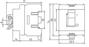hager Huvudbrytare sh080 3x80a 0-1400v