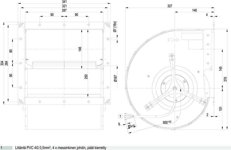 ebmpapst Radialfläkt d4e200ca0237 10uf 490w