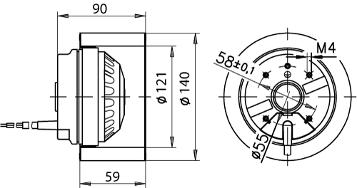 ebmpapst Radialfläkt r2e140ai5214 4uf 210w höger