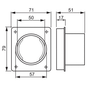 abb Läpivientiholkki abb aji15, ø 50 mm, 90° hf