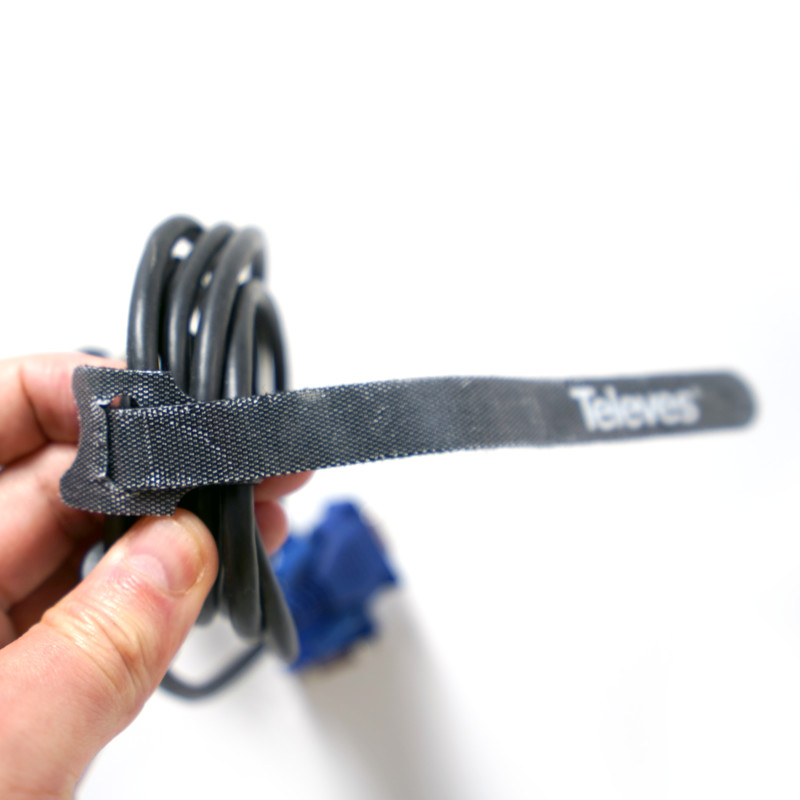 televes Johdinside finnsat velcro 15mm x 250mm, 10kpl