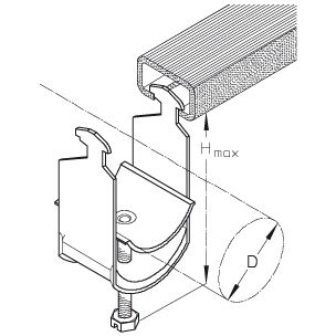 puk Cable clamp k 40 hb-al 36-40mm aluminium