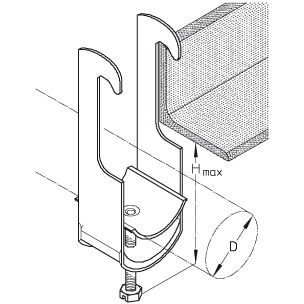 puk Cable clamp k 48 s-al 44-48mm aluminium