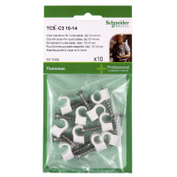 schneider electric Thorsman skrueclips tcs-c3 10-14, hvit, pakke av 10