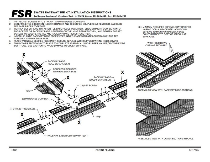 fsr Golvkanal 2-part tee, aluminum