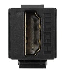 COUPLING PLATE HDMI F/F CONNECTOR BLACK