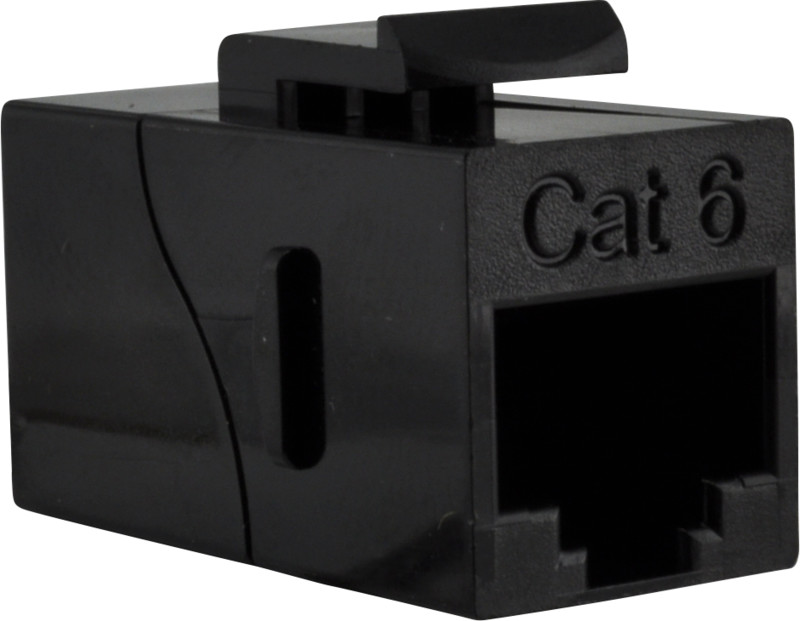 fsr Coupling plate rj45 cat6 f/f connector black