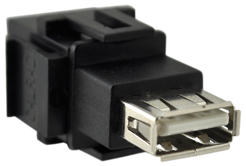fsr Coupling plate usb-a f/f connector black