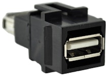 KOPPLINGSSTYCKE USB-A F/F CONNECTOR BLACK