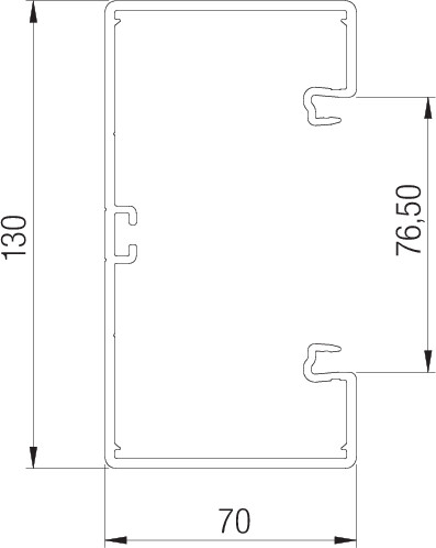 obo bettermann Office trunking obo gk-70130rw, 3200mm, pvc, val