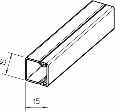 obo bettermann Asennuskanava obo wdk 15x15x2000mm musta