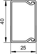 obo bettermann Matarkanal obo wdk 25x40x2000mm svart