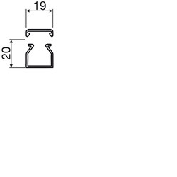hager Asennuskanava tehalit lf lf 20x19x2000mm pvc mu