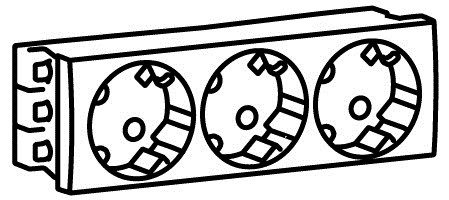 hager Kanaluttag ws186 3s/16a/ip2xc qc 6m röd