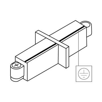 nordtronic Centeranslutning tracks al 220-240vac50hz ip20 6,4 bl