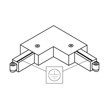 nordtronic Corner piece tracks eart on ins220-240vac 50 hzbl