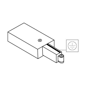 nordtronic Syöttöliitin tracks eart onleft220-240vac 50 hz wh
