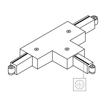 nordtronic T-kappale tracks eart onleft220-240vac 50hzd wh