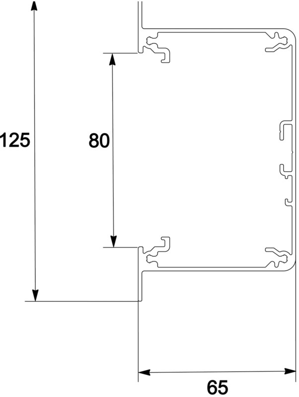 mp bolagen Office trunking ductel tb1032-2 al 125x65x3000 blk
