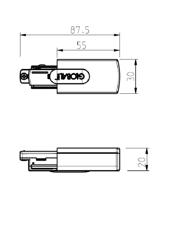 global trac Syöttörasia global trac gb11-1 1-v harmaa