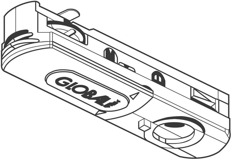 global trac 1-circuit adapter, white gb66-3