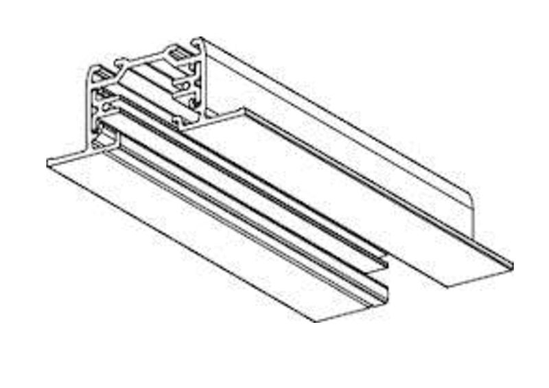 global trac 1-circuit track recessed gbf2100-1 1-v flush 1m grå