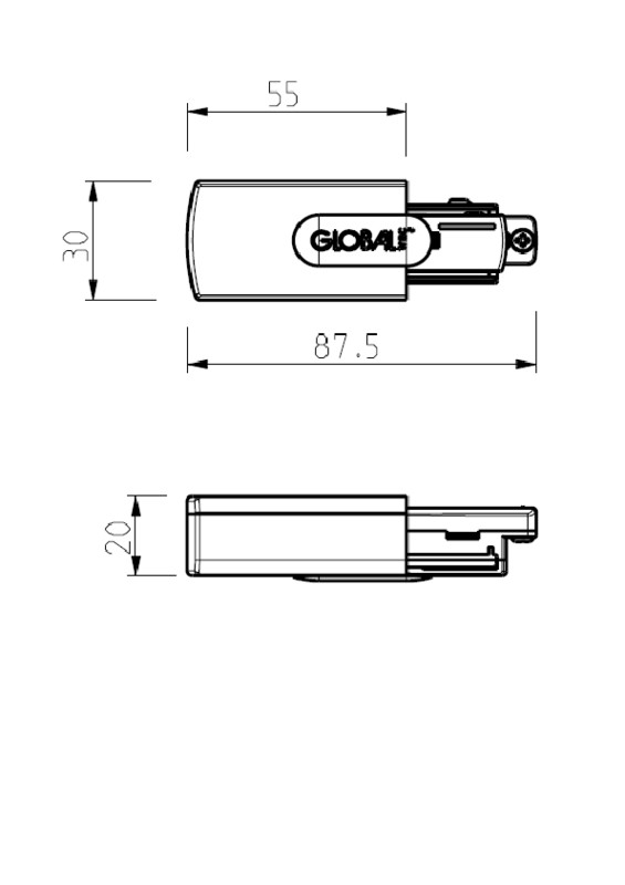 global trac Syöttörasia global trac gb12-2 1-v musta