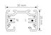 global trac 1-circuit track, white, 3 gb2300-3 1-v surface 3m vit