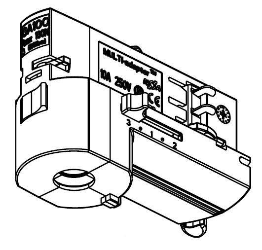 global trac Adapter 3-circuit ga100-2 black