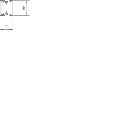 hager Feeding trunking tehalit.lf lf20035 pvc 20x33x2000 adh wht