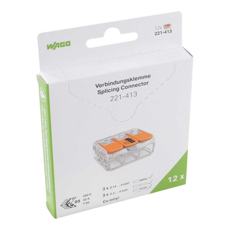 wago Box connector 221, 3-p  blister (12pcs)